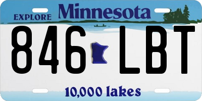 MN license plate 846LBT