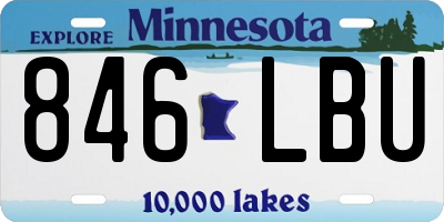 MN license plate 846LBU