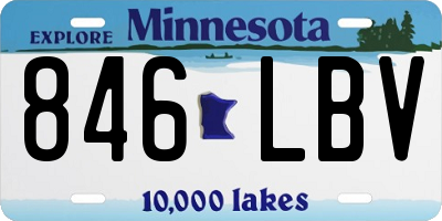 MN license plate 846LBV