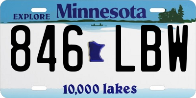 MN license plate 846LBW