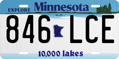 MN license plate 846LCE