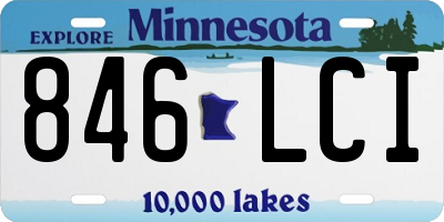 MN license plate 846LCI