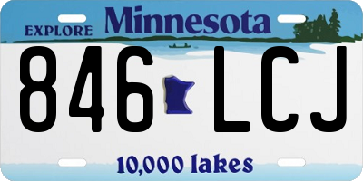 MN license plate 846LCJ