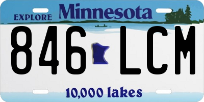 MN license plate 846LCM