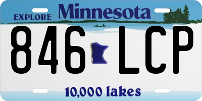 MN license plate 846LCP