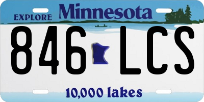MN license plate 846LCS