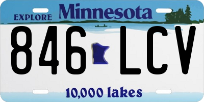MN license plate 846LCV
