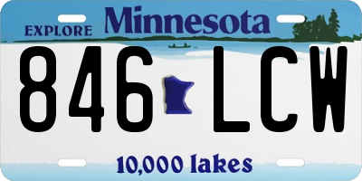 MN license plate 846LCW