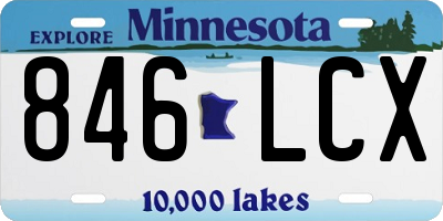 MN license plate 846LCX