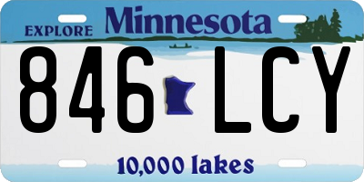 MN license plate 846LCY