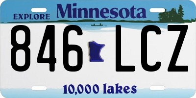 MN license plate 846LCZ