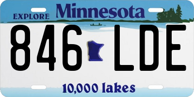 MN license plate 846LDE