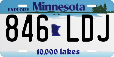 MN license plate 846LDJ