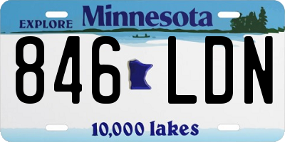MN license plate 846LDN