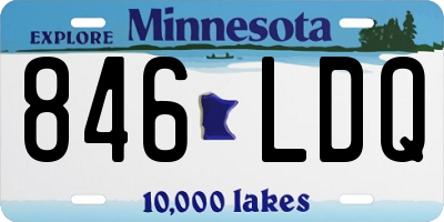MN license plate 846LDQ