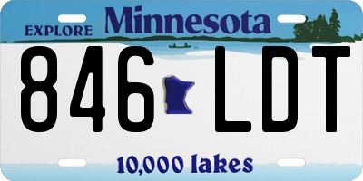 MN license plate 846LDT