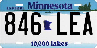 MN license plate 846LEA