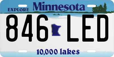 MN license plate 846LED