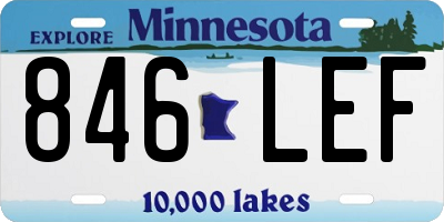 MN license plate 846LEF