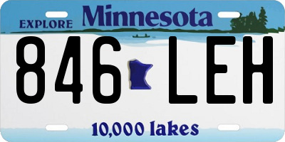 MN license plate 846LEH