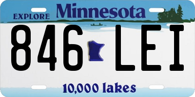 MN license plate 846LEI