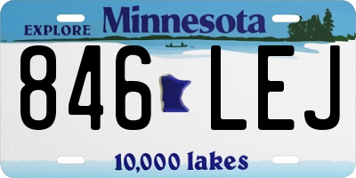 MN license plate 846LEJ