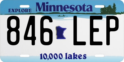 MN license plate 846LEP