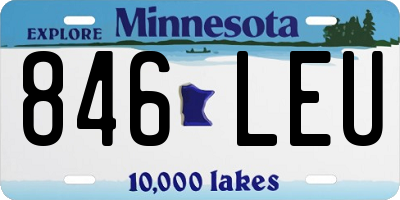 MN license plate 846LEU