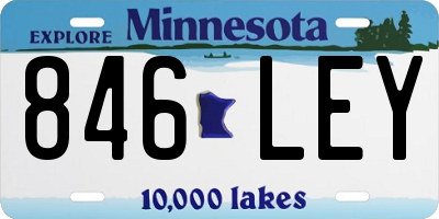 MN license plate 846LEY