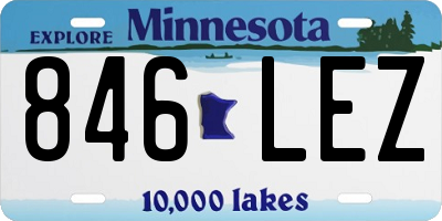 MN license plate 846LEZ