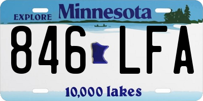 MN license plate 846LFA