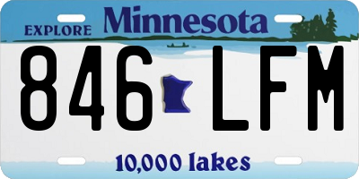 MN license plate 846LFM