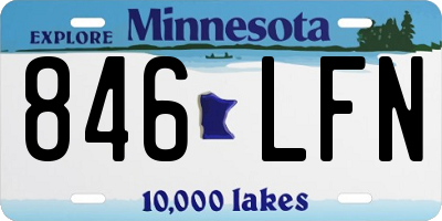 MN license plate 846LFN