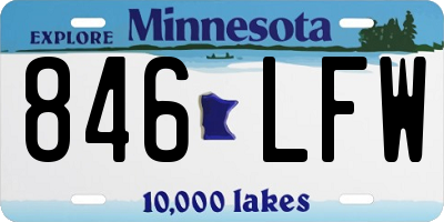 MN license plate 846LFW