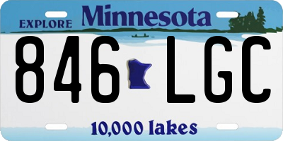 MN license plate 846LGC