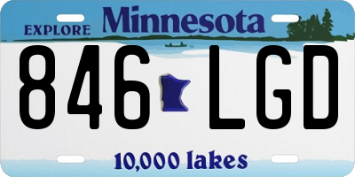MN license plate 846LGD