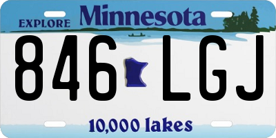 MN license plate 846LGJ