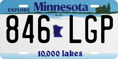 MN license plate 846LGP