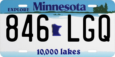 MN license plate 846LGQ