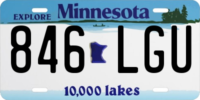 MN license plate 846LGU