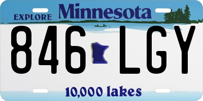 MN license plate 846LGY