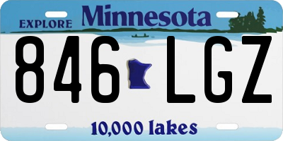 MN license plate 846LGZ
