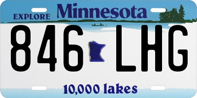 MN license plate 846LHG