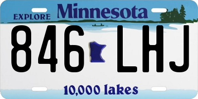 MN license plate 846LHJ