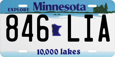 MN license plate 846LIA