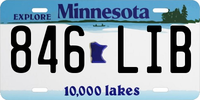 MN license plate 846LIB