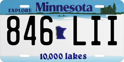 MN license plate 846LII