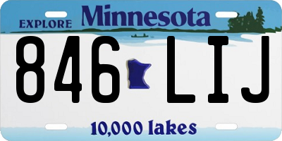 MN license plate 846LIJ