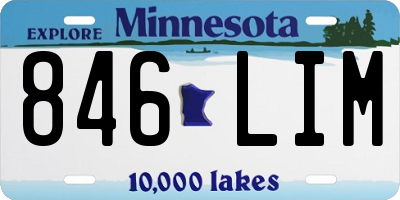 MN license plate 846LIM