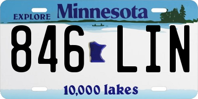 MN license plate 846LIN